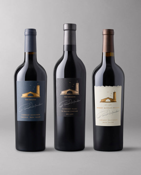 A bottle of cabernet sauvignon from each of our Napa Valley, Estates, and Reserve collections