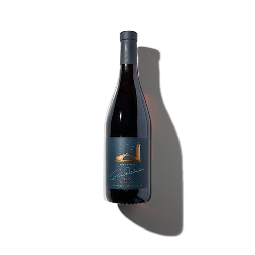 A bottle of 2021 The Estates Pinot Noir Carneros on a white background.