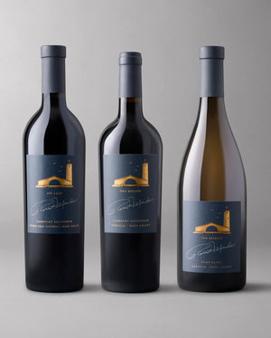 Three bottles from our Estates collection: two Cabernet Sauvignons, and a Fume Blanc