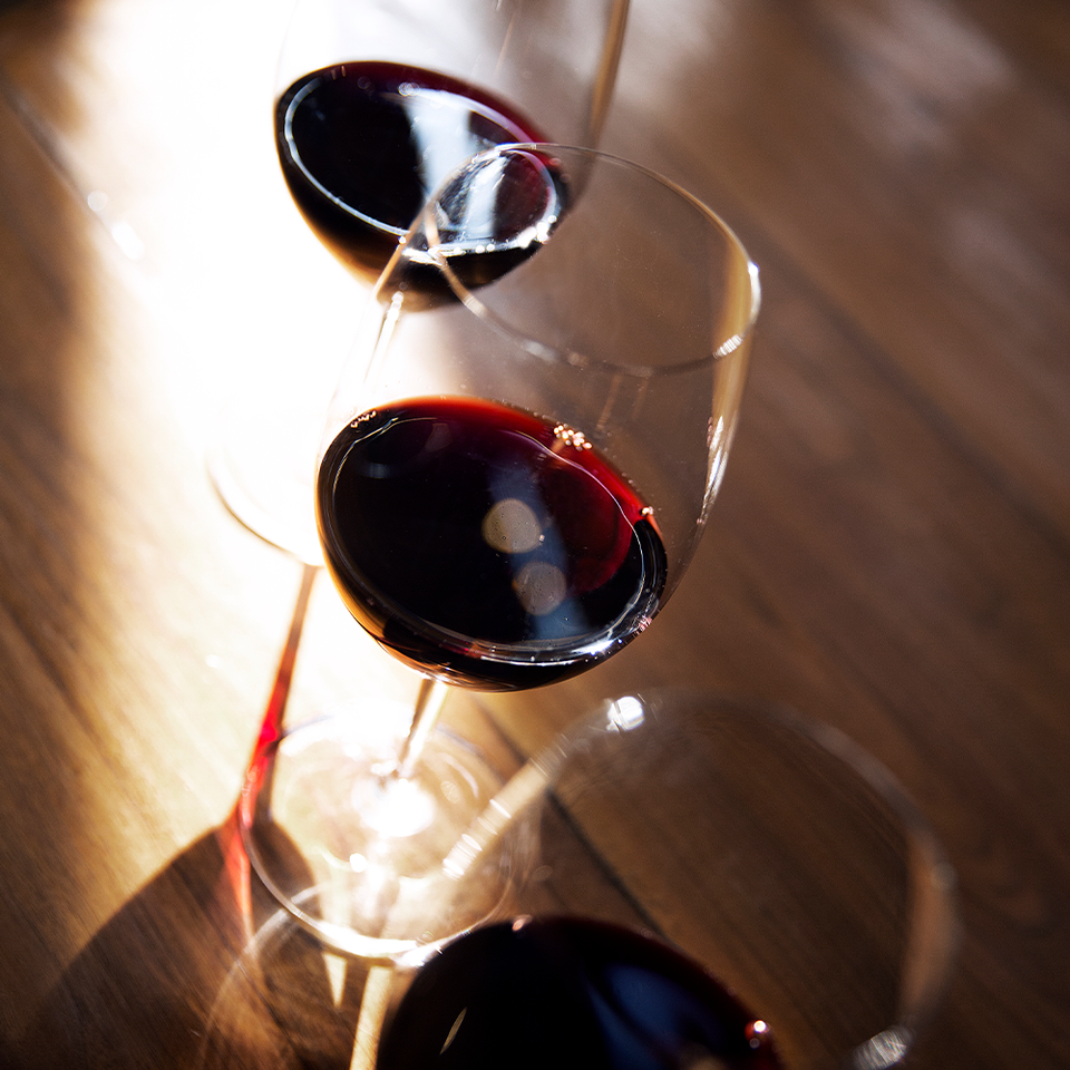 Image of glasses of red wine.